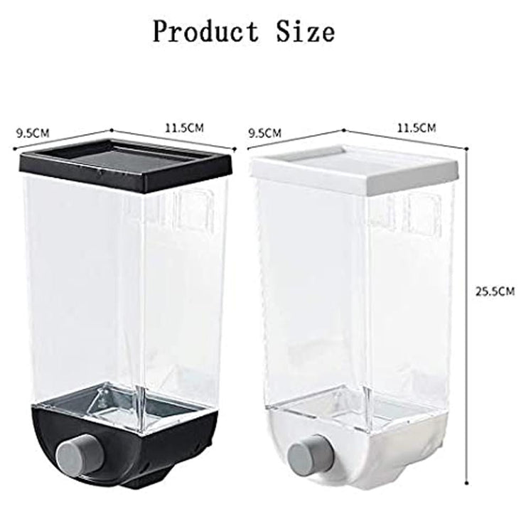 2325 Wall Mounted Cereal Dispenser Tank Grain Dry Food Container (1500ML) (Multicolour) - Your Brand