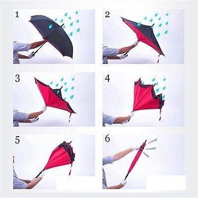 0233 Travel Windproof Umbrella (Reverse Umbrella) - Your Brand