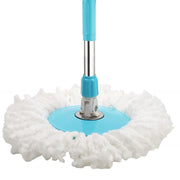 1159 Heavy Duty Microfiber Spin Mop with Plastic Bucket (Multicolour) - Your Brand