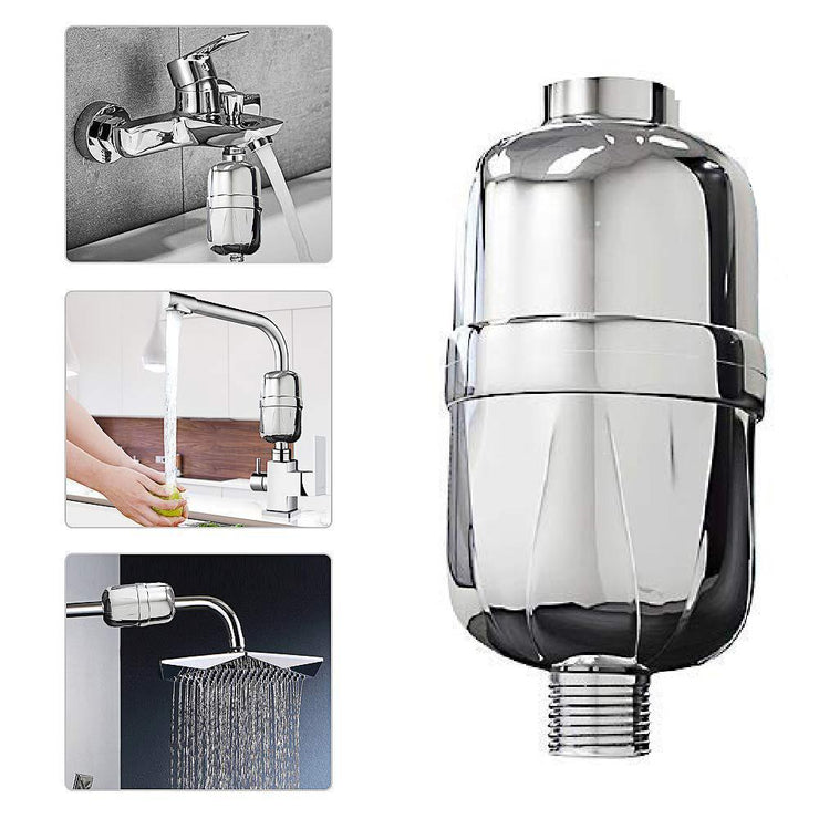 1671 Hard Water Filter with Multi Function Overhead Shower, Chrome Finish - Your Brand