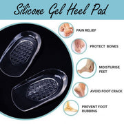 1472 Silicone Gel Heel Pad Protector Insole Cups for Heel Swelling Pain Relief - Your Brand