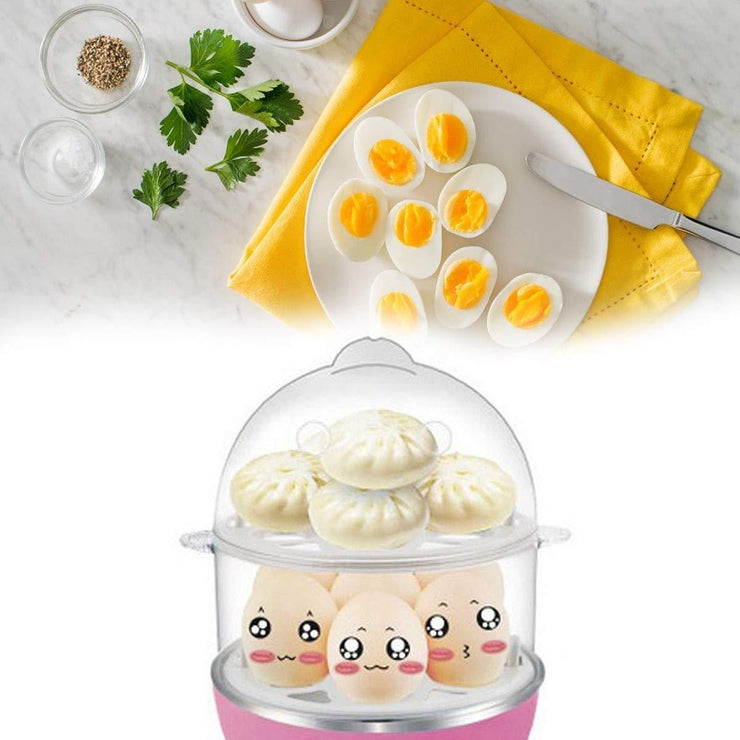 0115 Multi-Function 2 Layer 14 Egg Cooker Boilers & Steamer - Your Brand