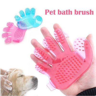 0172 Rubber Pet Cleaning Massaging Grooming Glove Brush - Your Brand