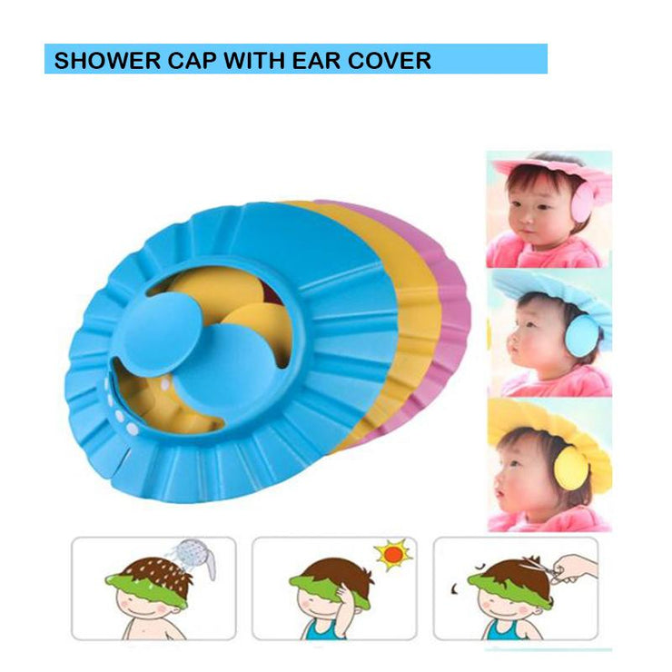 0378 Adjustable Safe Soft Baby Shower cap - Your Brand