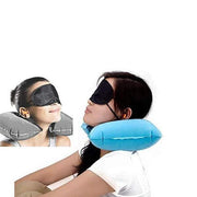 0505 -3-in-1 Air Travel Kit with Pillow, Ear Buds & Eye Mask - Your Brand