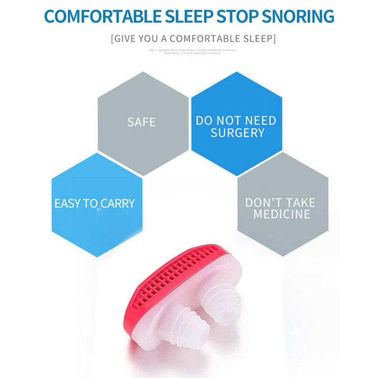 0353 - 2 in 1 Anti Snoring and Air Purifier Nose Clip for Prevent Snoring and Comfortable Sleep - Your Brand