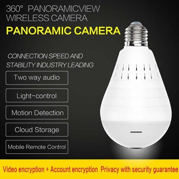 0323 Panoramic Camera Light Bulb (WiFi Wireless Smart spy Bulb) - Your Brand