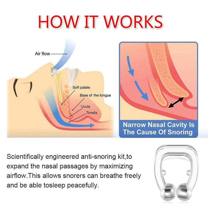 0338 Snore Free Nose Clip (Anti Snoring Device) - 1pc - Your Brand