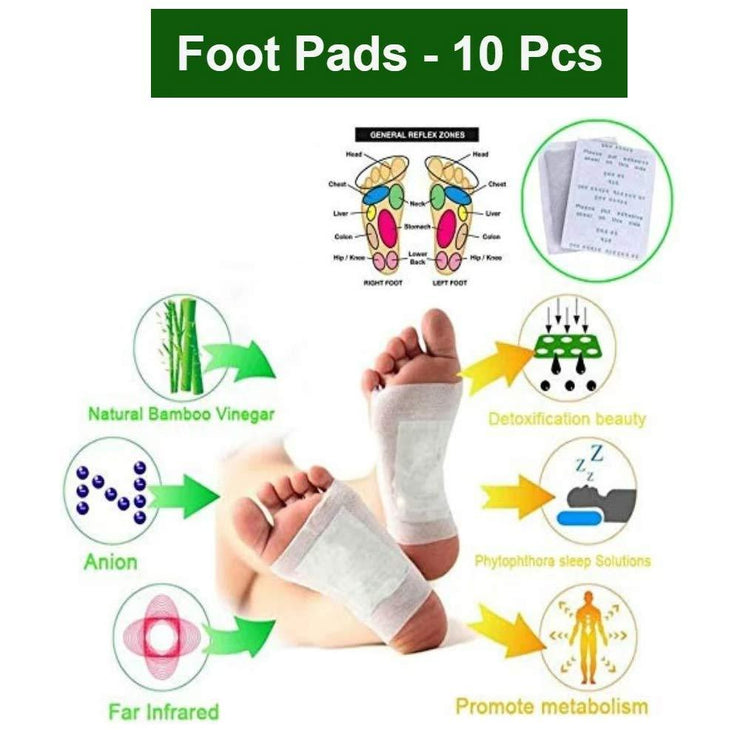 0644 kinoki Cleansing Detox Foot Pads, Ginger & salt Foot Patch -10pcs (Free Size, White) - Your Brand