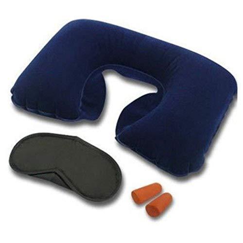 0505 -3-in-1 Air Travel Kit with Pillow, Ear Buds & Eye Mask - Your Brand