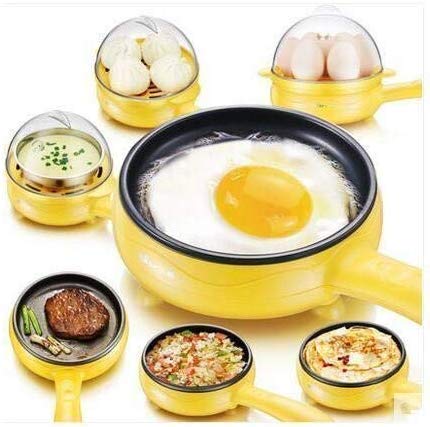 2150 Multi functional Electric 2 in 1 Egg Frying Pan with Egg Boiler Machine Measuring Cup with Handle - Your Brand