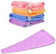 1408 Quick Turban Hair-Drying Absorbent Microfiber Towel/Dry Shower Caps (1 Pc) - Your Brand