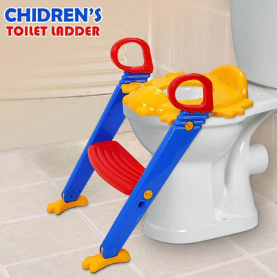 0344 -3 in 1 Kids/Toddler Potty Toilet Seat with Step Stool Ladder (Multicolour) - Your Brand