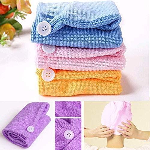 1408 Quick Turban Hair-Drying Absorbent Microfiber Towel/Dry Shower Caps (1 Pc) - Your Brand