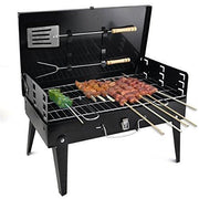 0125 Stainless Steel Briefcase Style Barbecue Grill Toaster (Medium, Black) - Your Brand