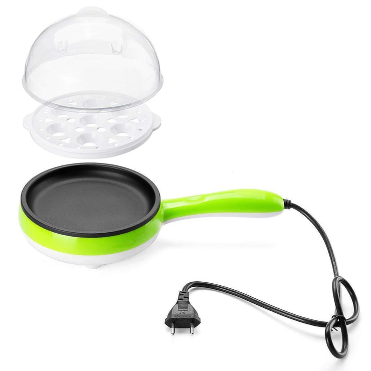 2150 Multi functional Electric 2 in 1 Egg Frying Pan with Egg Boiler Machine Measuring Cup with Handle - Your Brand