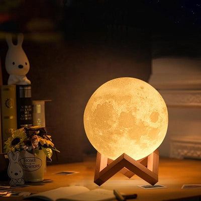 0177 03D Moon Lamp India/Moon Shaped Lamp/Led Moon Lamp/Lunar Moonlight Lamp - Multi Color - Your Brand