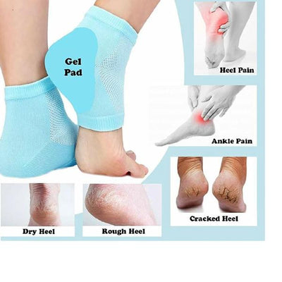 0343 Heel Pain Relief Silicone Gel Heel Socks (Multicolor) - Your Brand