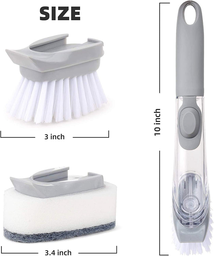 1271 Automatic Liquid Dispenser Dish Clean Brush Scrubber - Your Brand