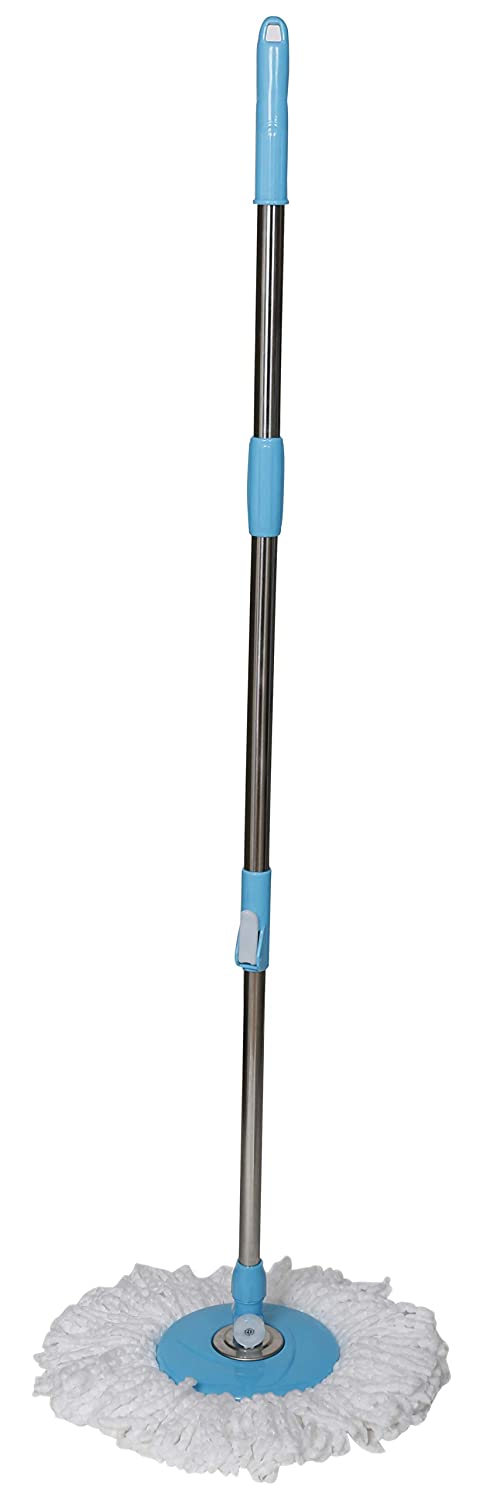 1268  Heavy Duty Microfiber Spin Mop with Plastic Bucket - Your Brand