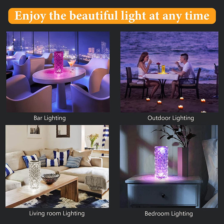 16 in 1 Crystal Lamp (16 colors, touch with remote control)