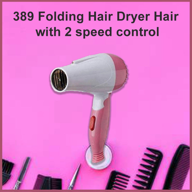 0389 Folding Hair Dryer Hair with 2 speed control - Your Brand