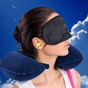 0505 -3-in-1 Air Travel Kit with Pillow, Ear Buds & Eye Mask - Your Brand