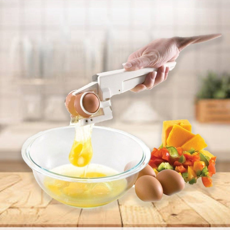 0109 Plastic Handheld Egg Cracker with Separator - Your Brand