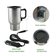 0551 -12V Car Charging Electric Kettle Mug (Silver) - Your Brand