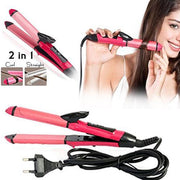 0385 2 in 1 Hair Straightener and Curler Machine For Women | Curl & Straight Hair Iron - Your Brand