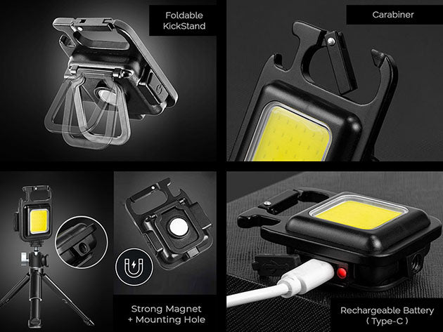 Magic Rechargeable 8 in 1 Keychain Light